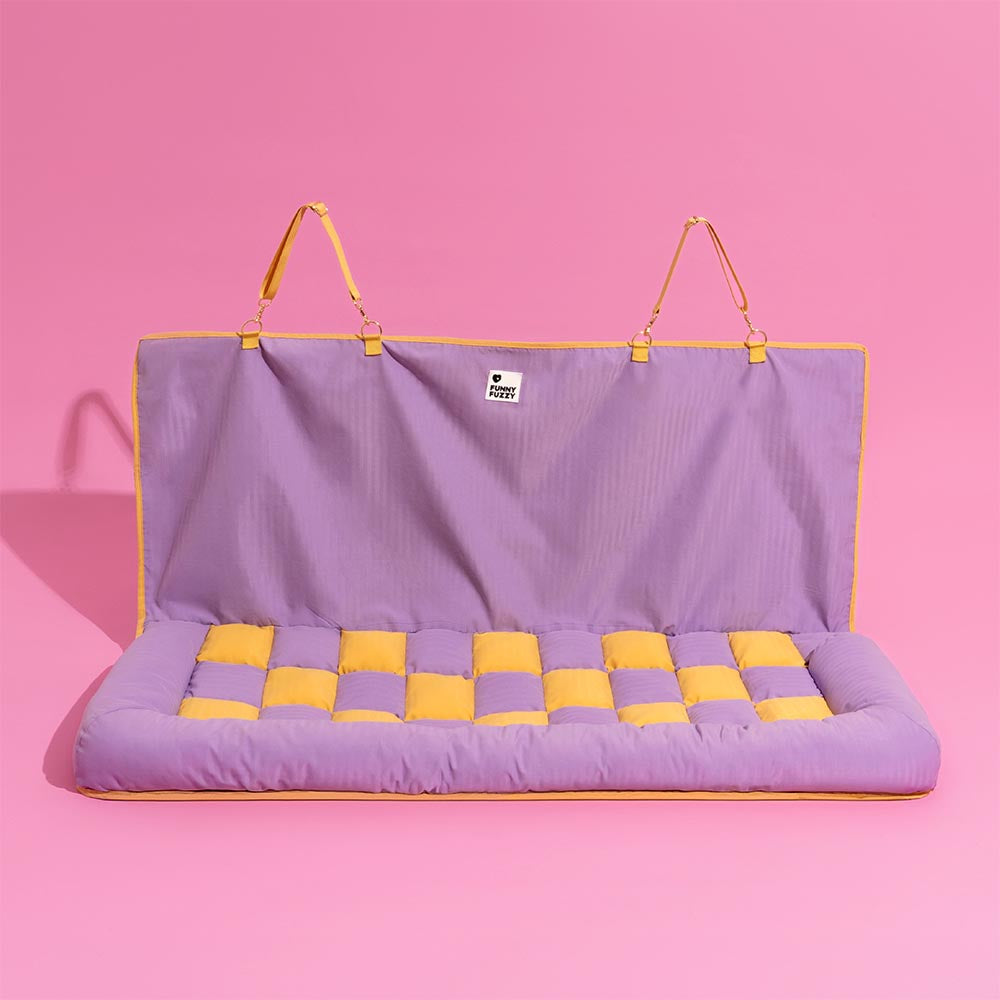 Sedile posteriore di sicurezza del cestino da viaggio Liced sedile per auto con cani - Scatto di scacchiere