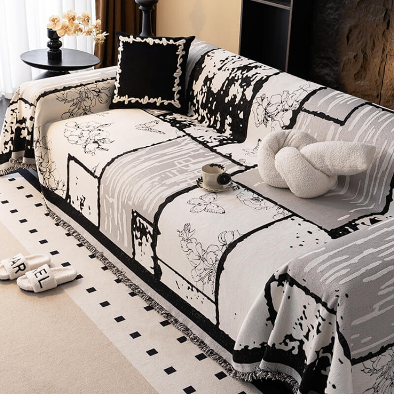 Cubierta de sofá de lanzamiento de sofá de sofá de chenille vintage