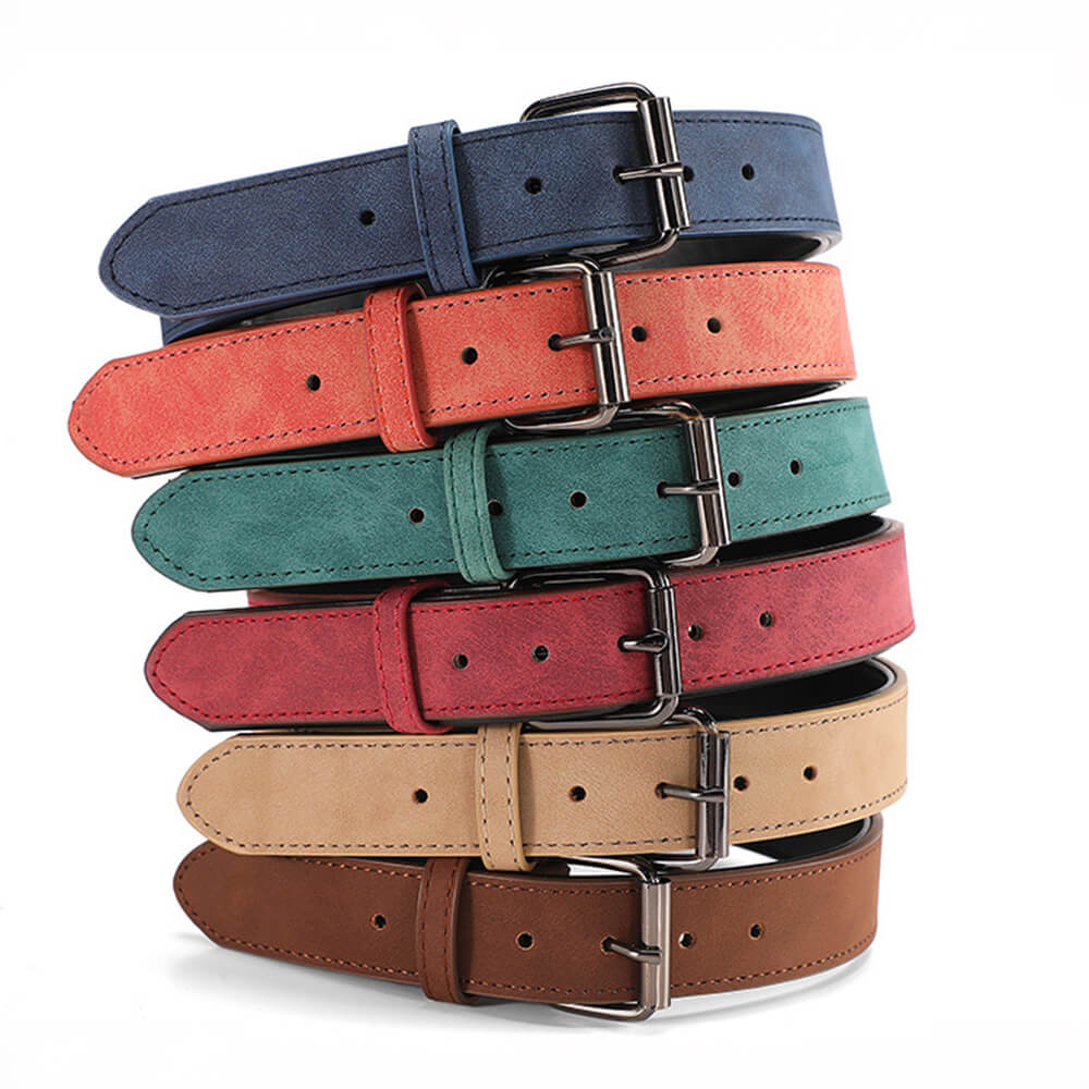 Hundehalsband-Leine-Set aus weichem Vintage-Kunstleder mit Nackenschutz