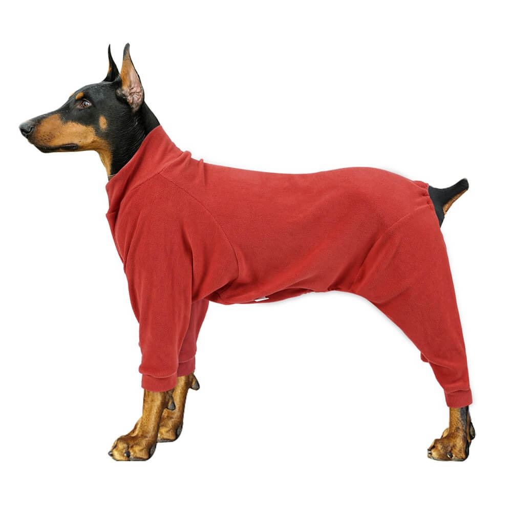 Pajamas per cani in pile accogliente - abbigliamento per il sonno perfetto per cani di grosso