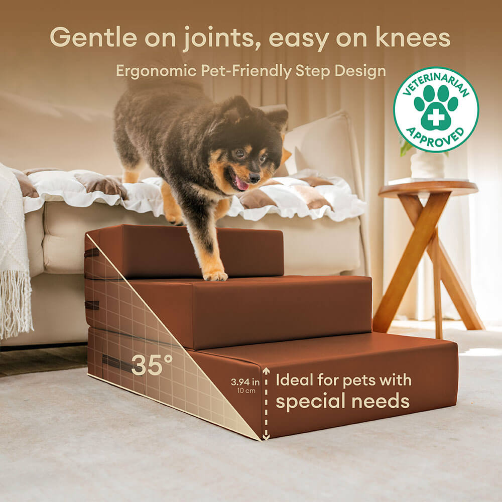 Waterproof Washable PU Leather Modular Multi-Level Pet Stairs