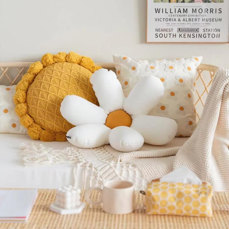 Almohada de almohada de sofá almohada de margarita