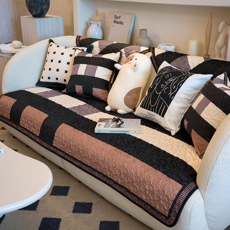 Cubierta de sofá de algodón de lujo de lujo Cubierta de sofá protectora de muebles anti-scratch