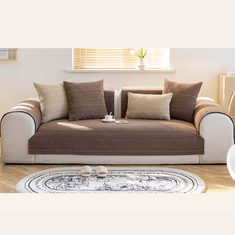 Copertura del divano anti-scratch in tessuto di lino naturale