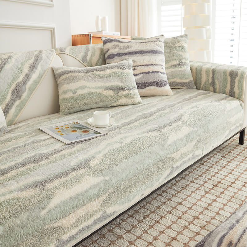 Peluche per mobili comfort di crema protettiva copertina di divano