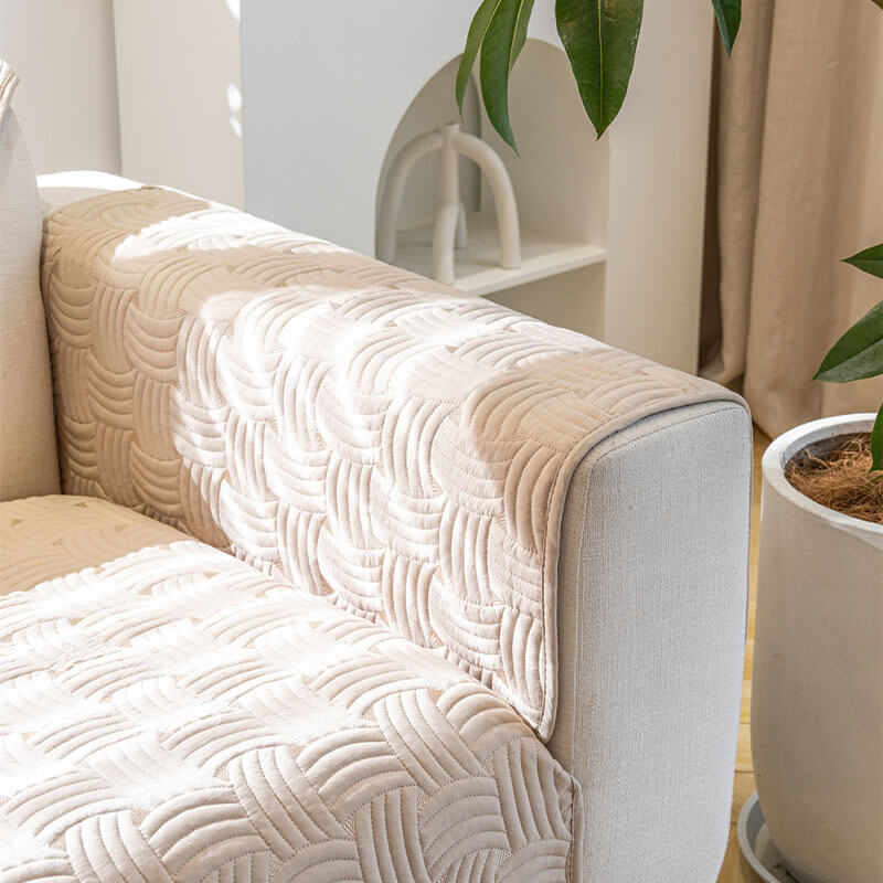 Coperchio di divano sezionale trapuntato in cotone trapunte.