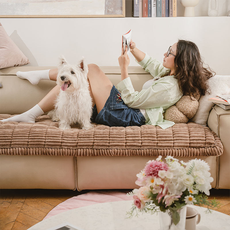 Pare di divani non slip per peper tappetini traspirati in flanella morbida pigra