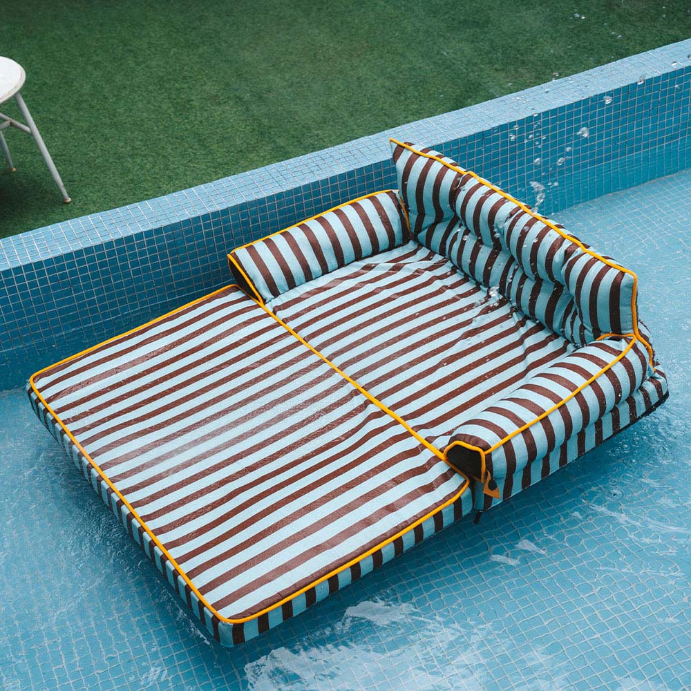 Stripe Waterproof Foldable Large Dog Sofa Bed - Sunny Siesta