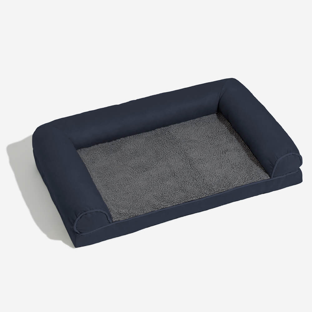 Faux Fleece & Suede Full Support Orthopedic Dog Bed - FUNNYFUZZY