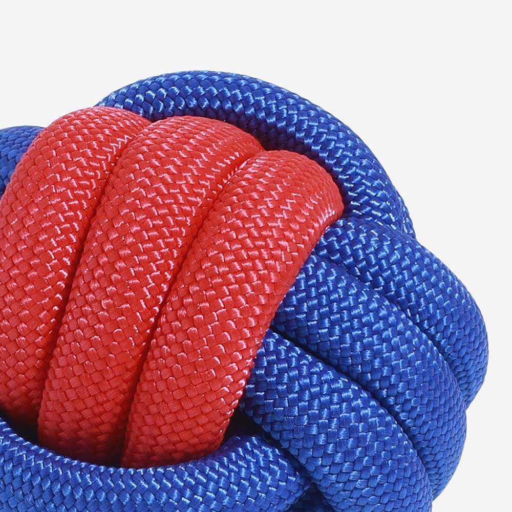 Knots Ball Throwing Dog Toy - Color Clash - FUNNYFUZZY