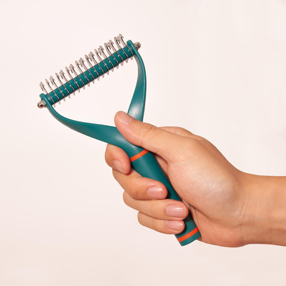 Pet Safe Dematting Comb Rake - Double Sided Blades - FUNNYFUZZY