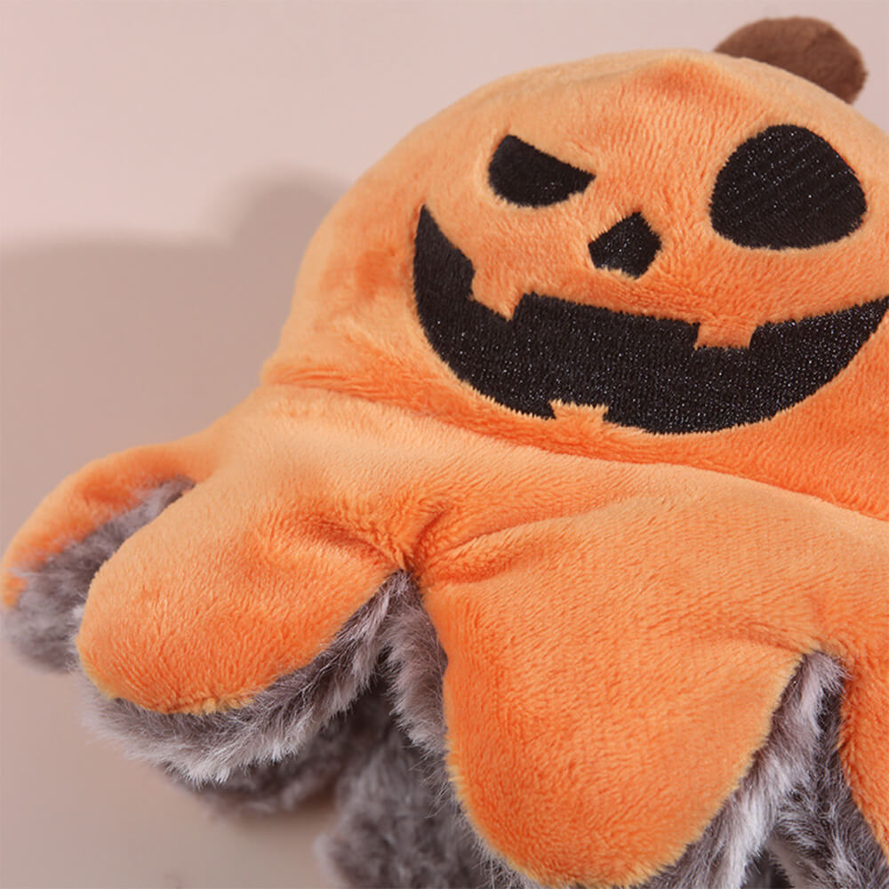 Halloween Pirate Pumpkin Octopus Reversible Flip Plush Dog Toy