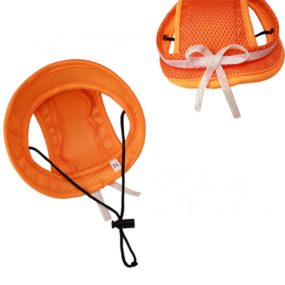 Accesorios para perros y gatos, cuerda ajustable, sombrero para el sol con orejas con fugas