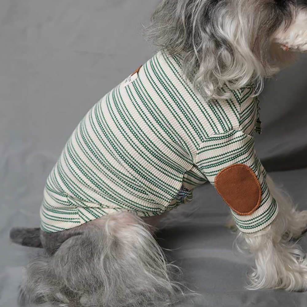 Chic Vinage Stripe Stretchy Warm Dog Knit Sweater