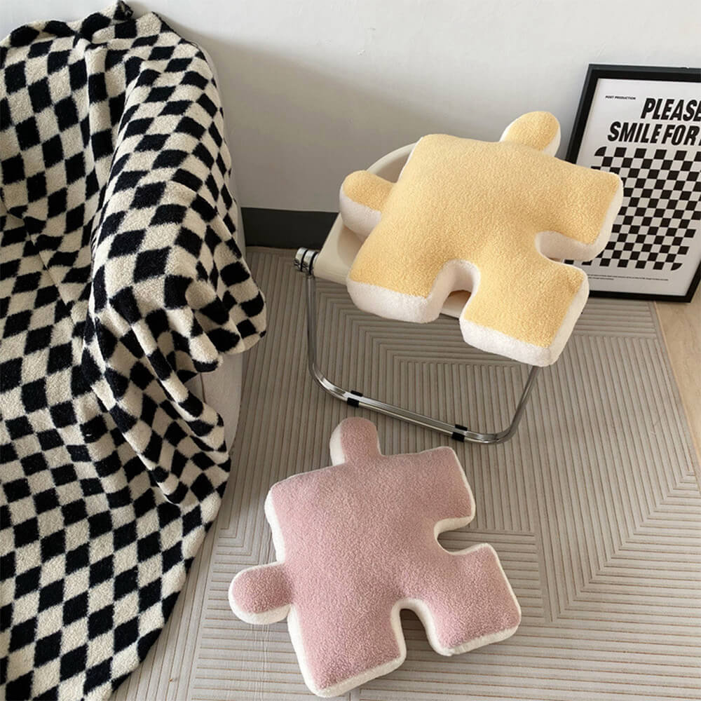 Creative Puzzle Plush Sofa Seat Cushion Pillow