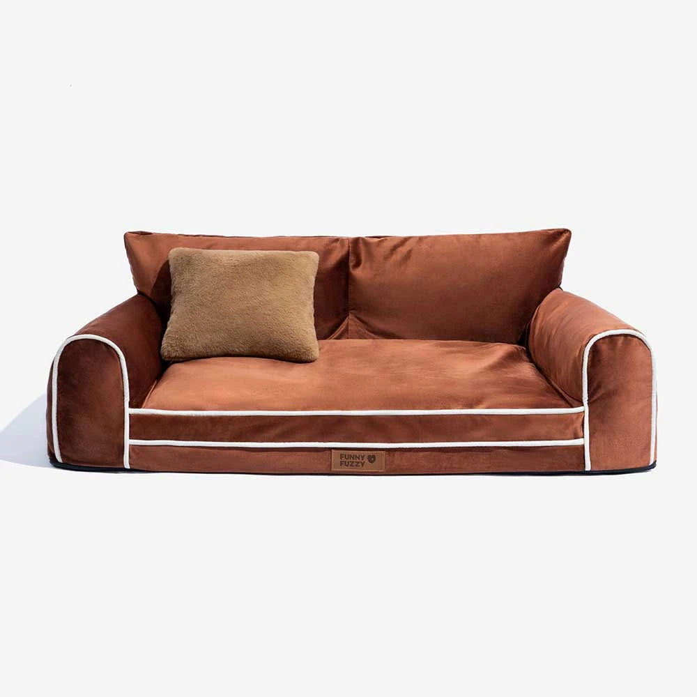 Deluxe Silk Velvet extraíble Bed ortopédico para perros con almohada - Regalrest