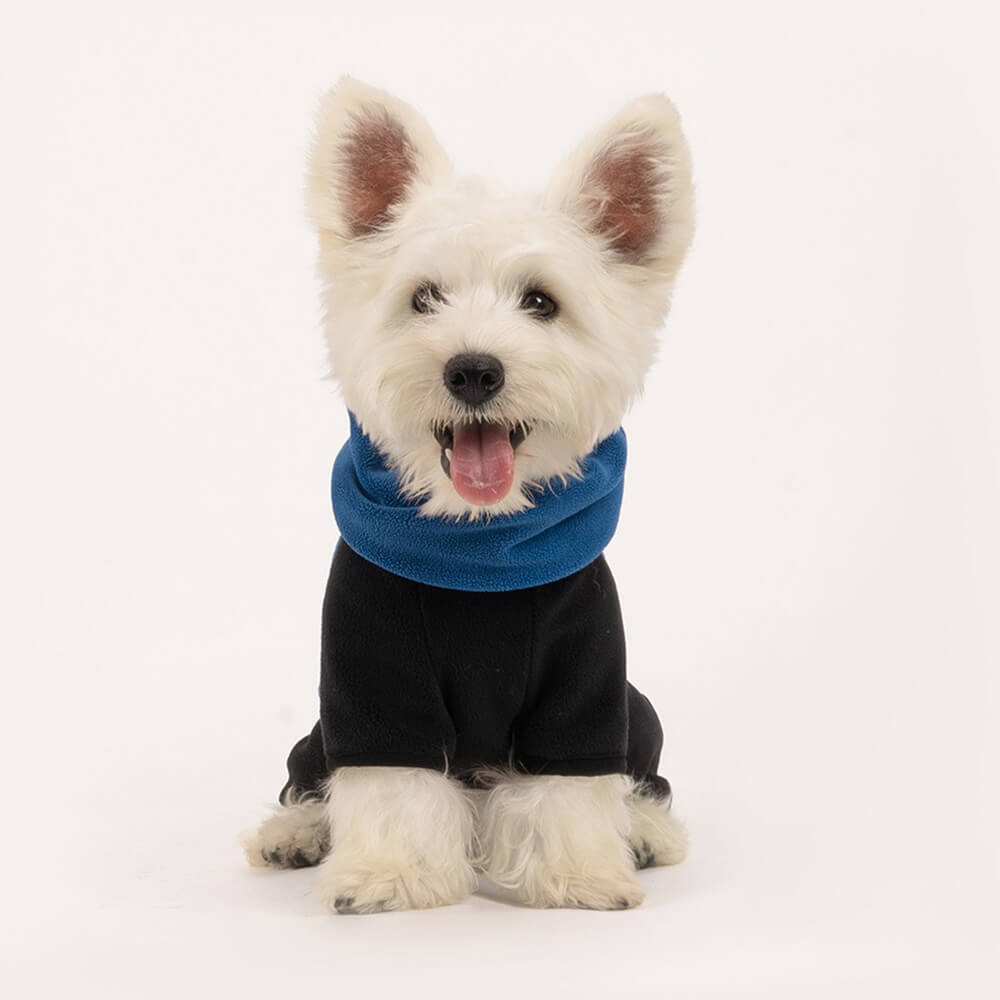 Combinaison pour chien en polaire à couverture complète avec collier amovible