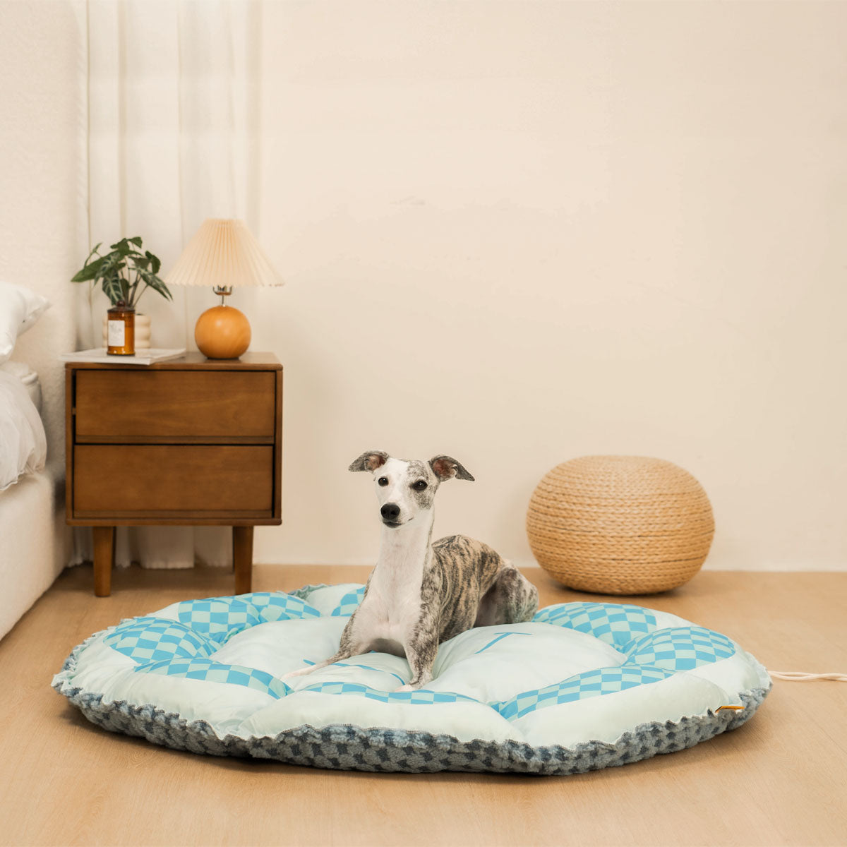 Dual-side Reversible Cooling Mat Round Dog Bed