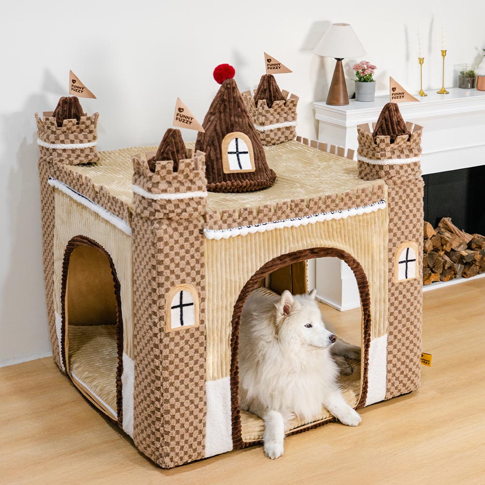 FUNNYFUZZY  Cozy Orthopedic Kids Indoor Play Tent Dog Tent Bed - Fairytale Dreamland