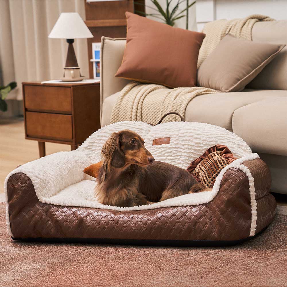 Classic Cozy Cushioning Pillow Bolster Dog Sofa Bed - Couch Potato