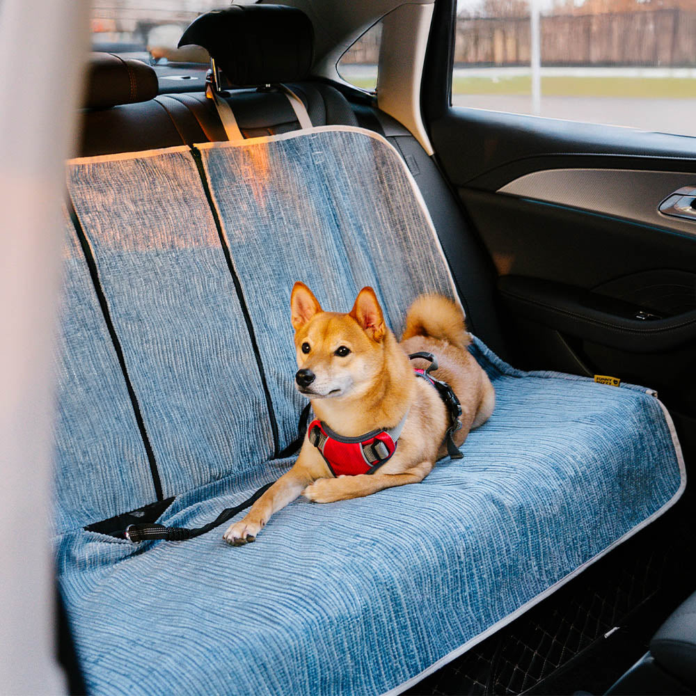 Waterproof Striped Chenille Pet Car Seat Protector Cover-Road Safer