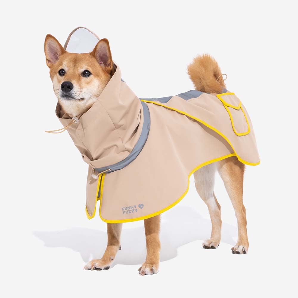 Adjustable Reflective Waterproof with Pocket Dog Human Matching Raincoat-Stay Dry