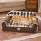 Diamond-Quilted Sherpa Orthopedic Dog & Cat Sofa Bed - Cocoa Pine