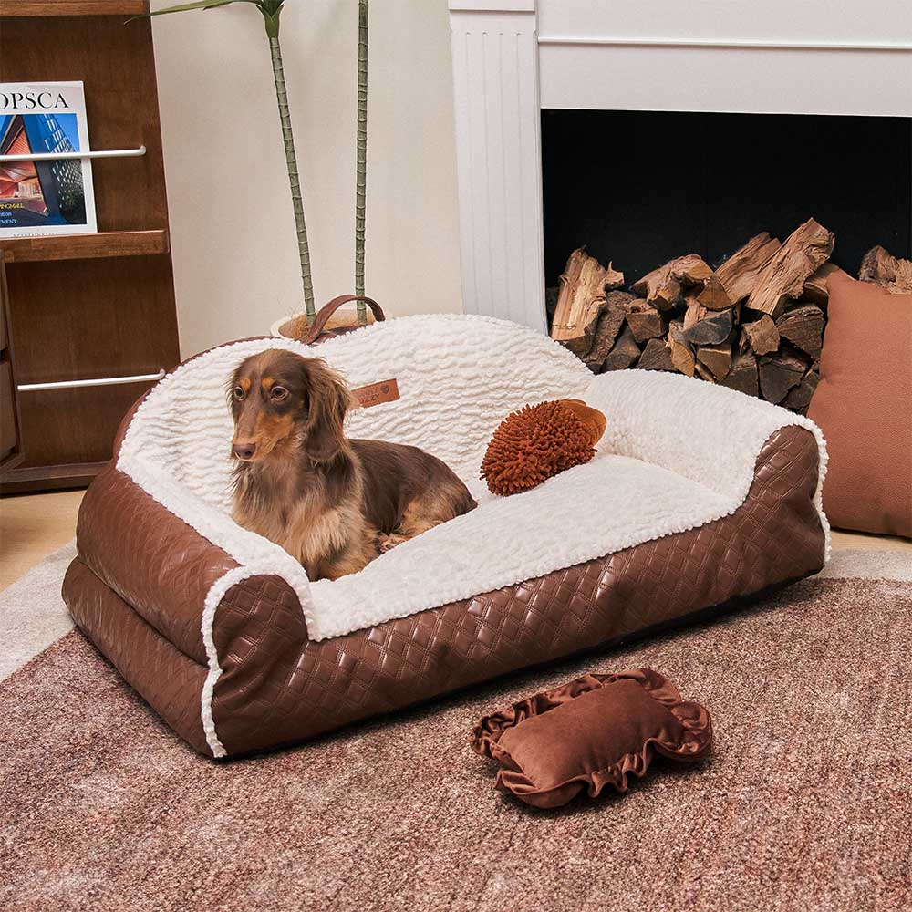 Classic Cozy Cushioning Pillow Bolster Dog Sofa Bed - Couch Potato