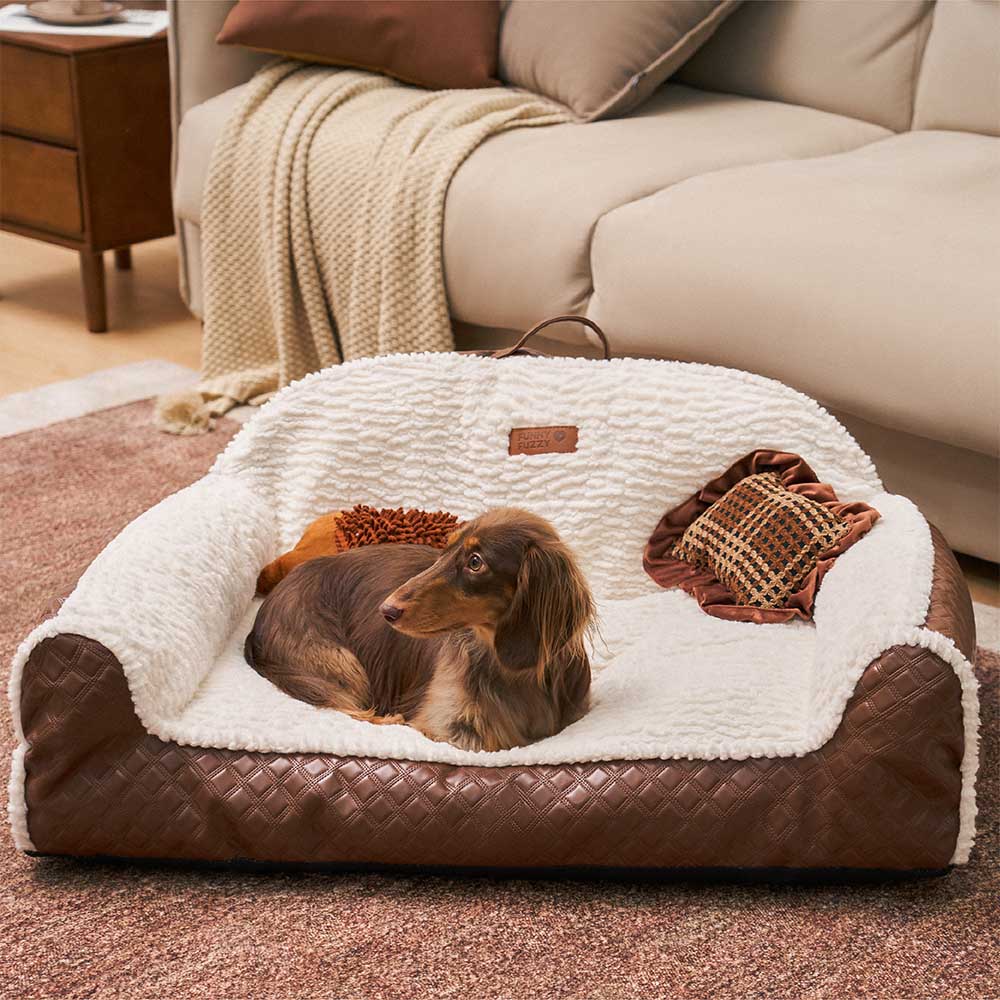 Classic Cozy Cushioning Pillow Bolster Dog Sofa Bed - Couch Potato