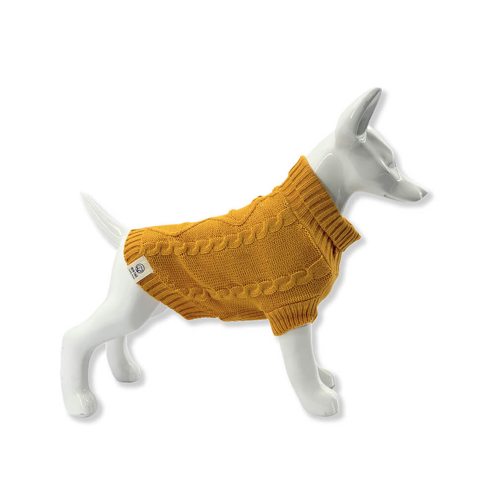 Pull pour chien en tricot torsadé – Chaud et élégant pour les grandes races