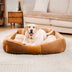 Vintage Large Cozy Calming Sofa Dog Bed