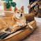 Cama de perro lavable de doble cara retro ante con almohada-Sweetdream