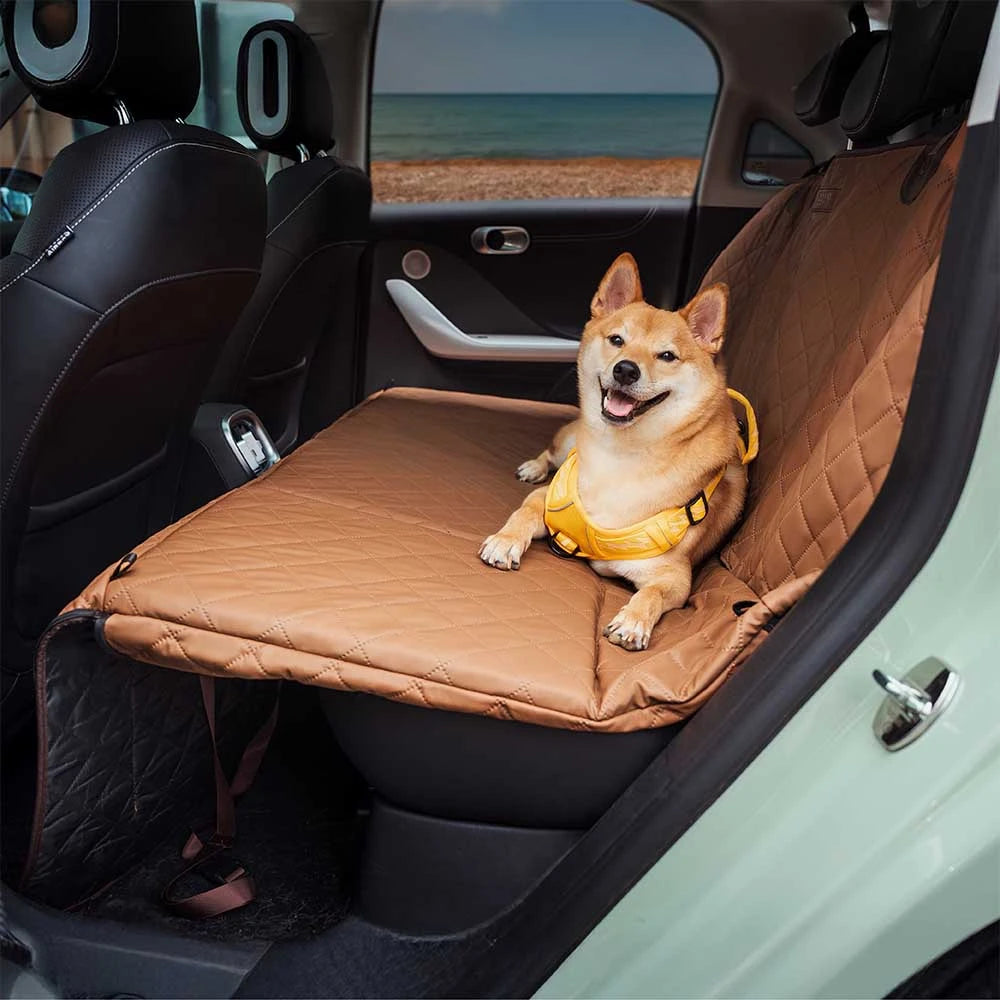 Cubierta de asiento de auto para hamacas para perros de cuero de cuero de piel sintética - Propsector de paseos