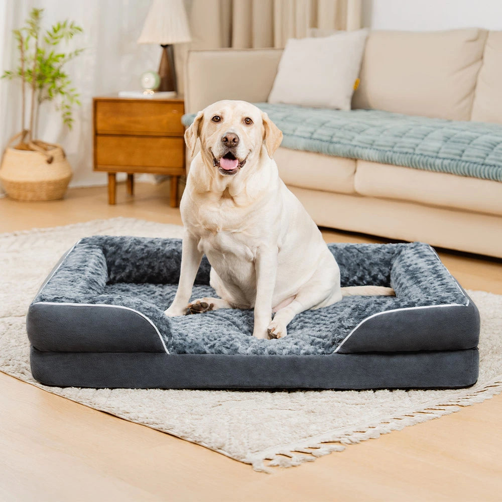 Cama de perros ortopédica de soporte envolvente impermeable desmontable