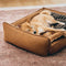 Cama de perro lavable de doble cara retro ante con almohada-Sweetdream