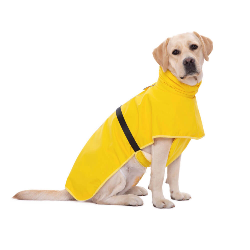 Chubasquero impermeable amarillo para perros con capucha: mantenga a su perro seco y cómodo