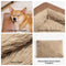 Warm Plush & Faux Leather Wraparound Orthopedic Dog Bolster Bed
