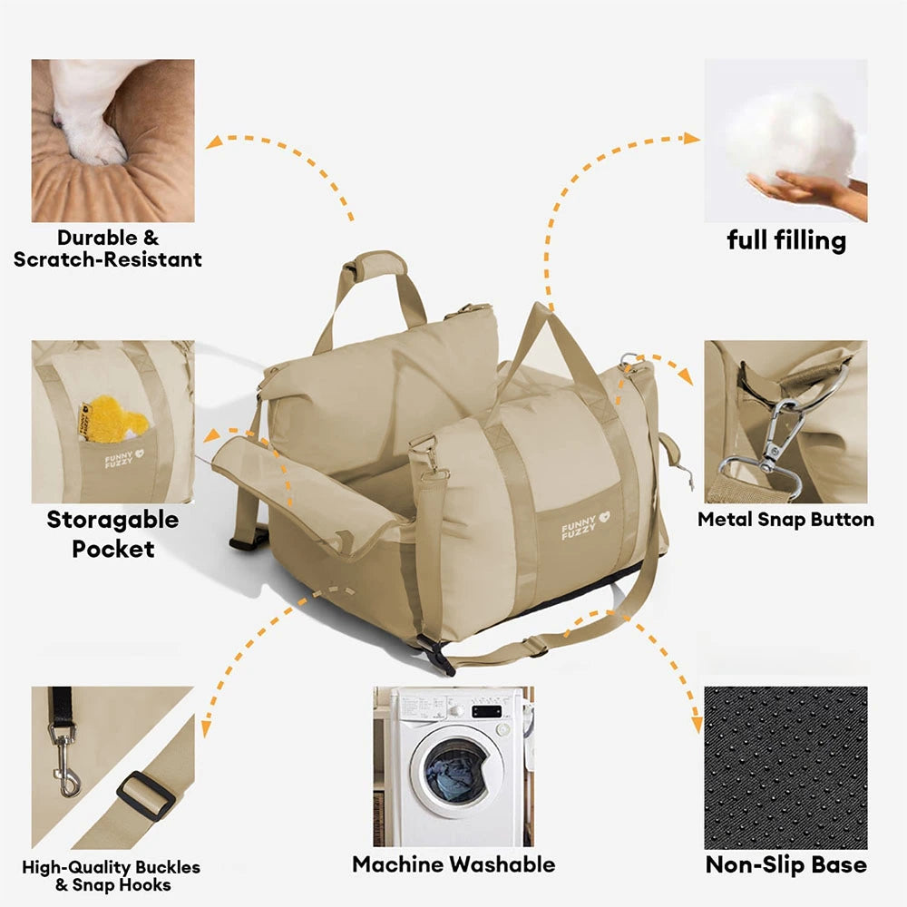 Waterproof Breathable Dog Booster Car Seat- Pup Rover