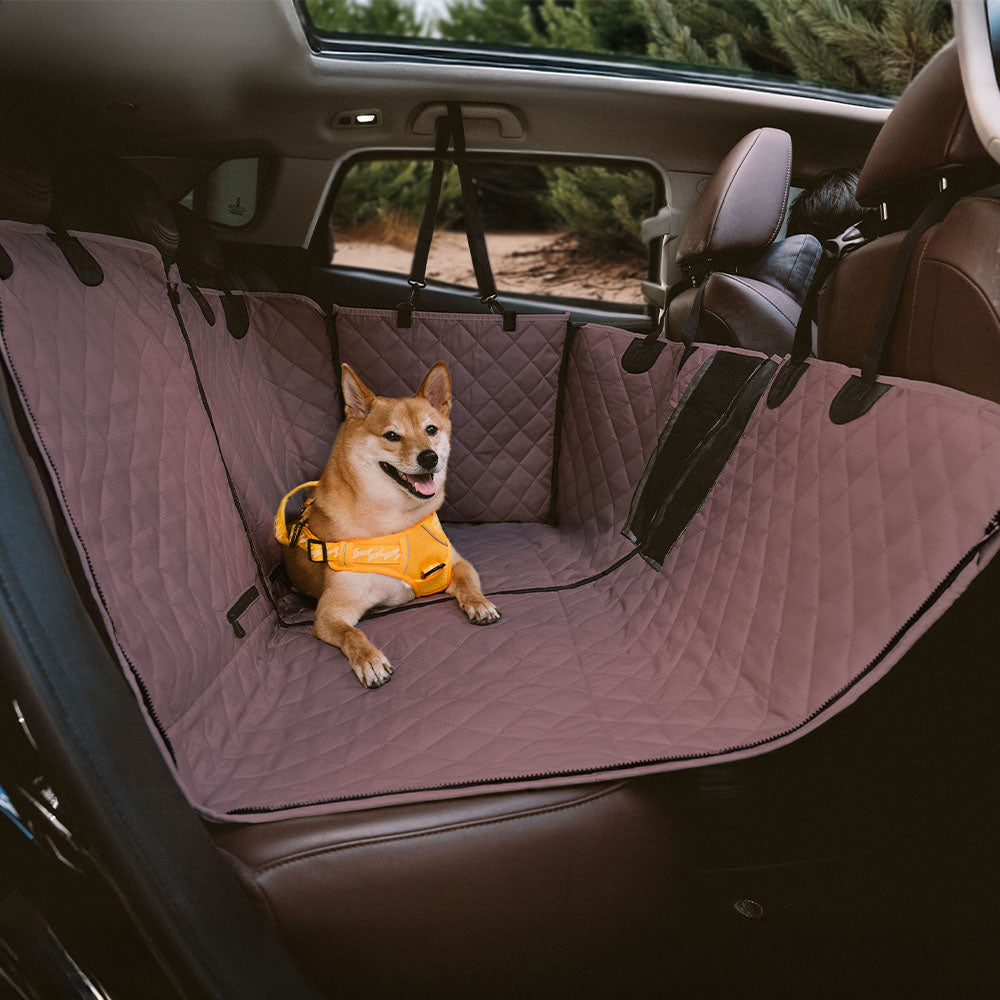 Cubierta de asiento para perros de automóvil múltiple impermeable: protector de asiento trasero convertible para mascotas