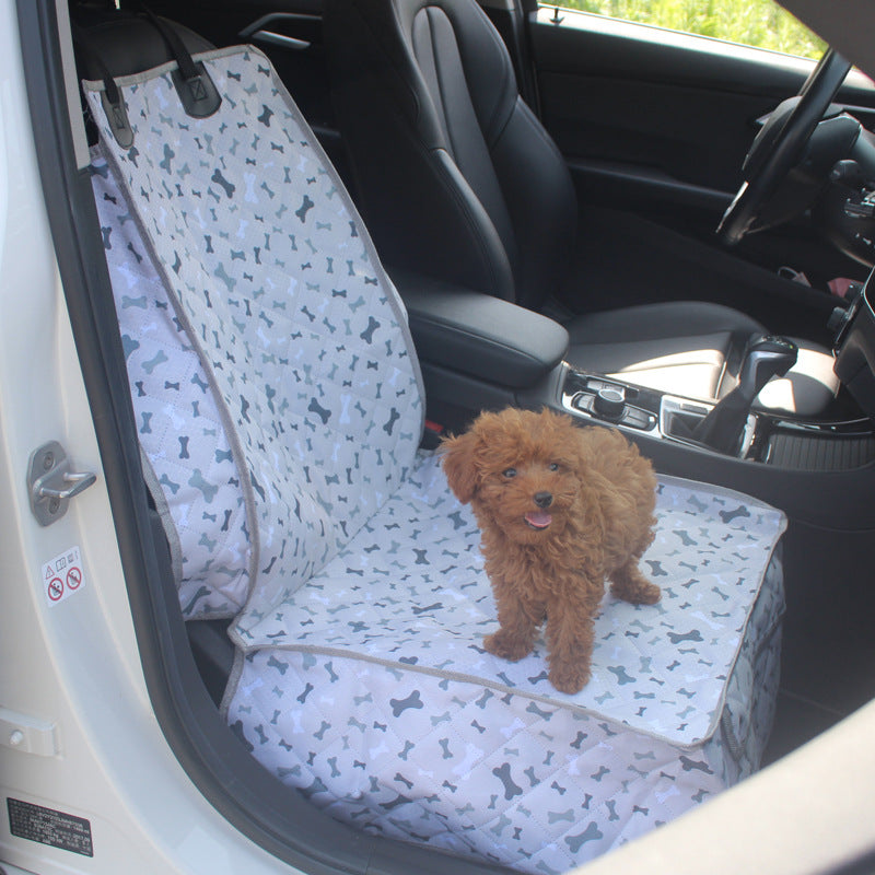 Couverture de siège de voiture de chien de taille double de tissu d'Oxford de modèle d'os