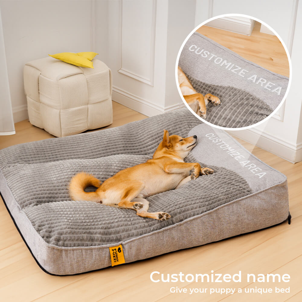 Cama de cojín para perros con protección de columna vertebral resistente a arañazos, gruesa, personalizada y grande