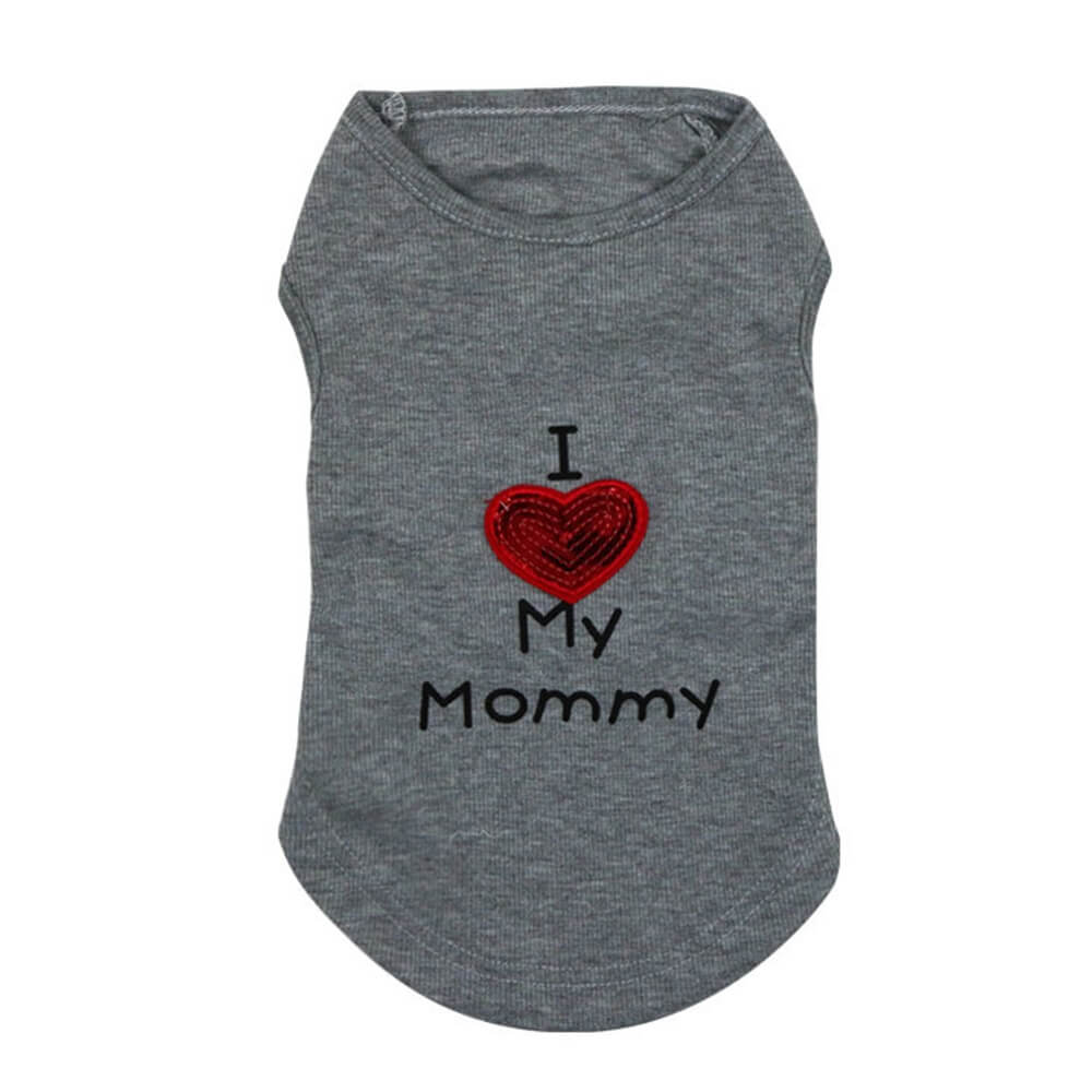 I Love My Mommy Prints Thread Designs Pet Clothes