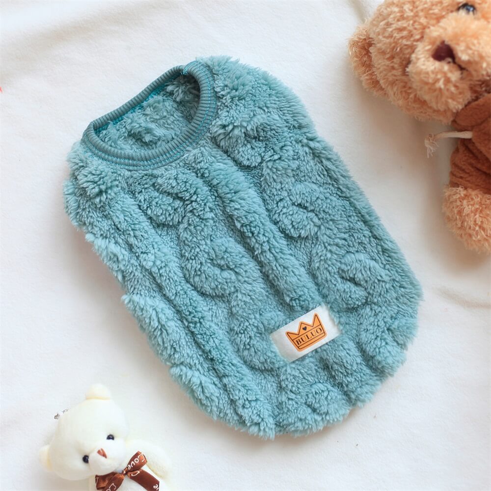 Cozy and Plush Fleece Dog Sweater – Available in Multiple Colors