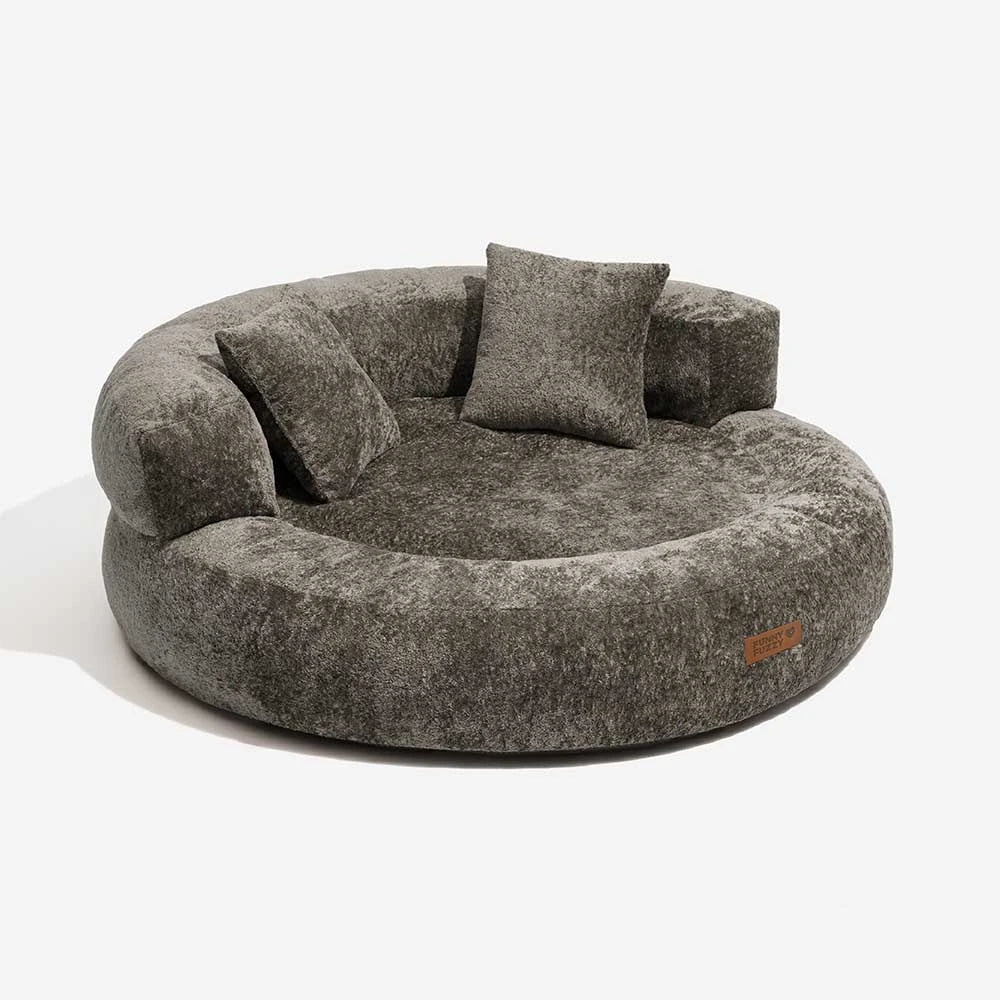Luxe Diamond Velvet extraíble cama ortopédica para perros con almohada - Dreamnest