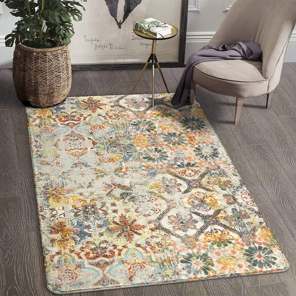 Anti-slip Vintage Print Pet Rug