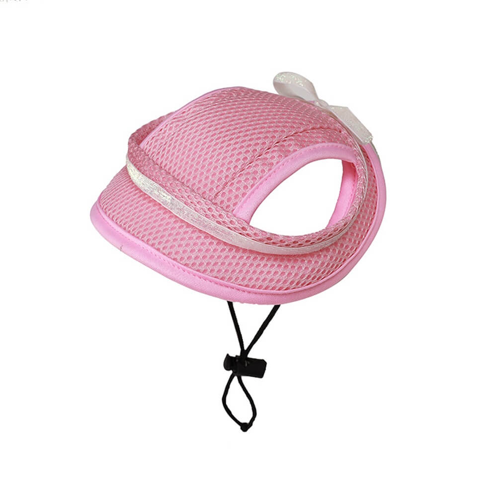 Accesorios para perros y gatos, cuerda ajustable, sombrero para el sol con orejas con fugas