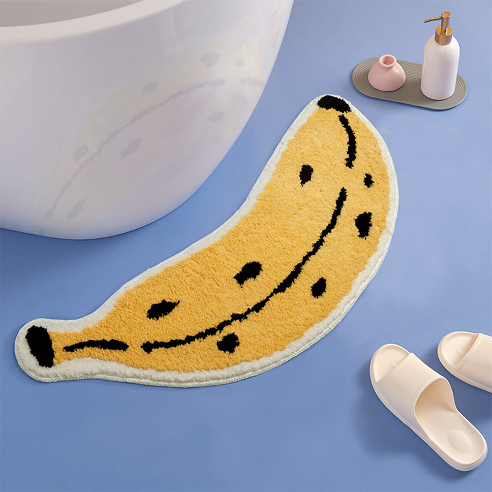 Banana Fruit Shape Multi-Functional Decorative Non-Slip Washable Home Rug