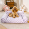 Checkered Fluffy Removable Orthopedic Dog Bolster Bed – CozyNest