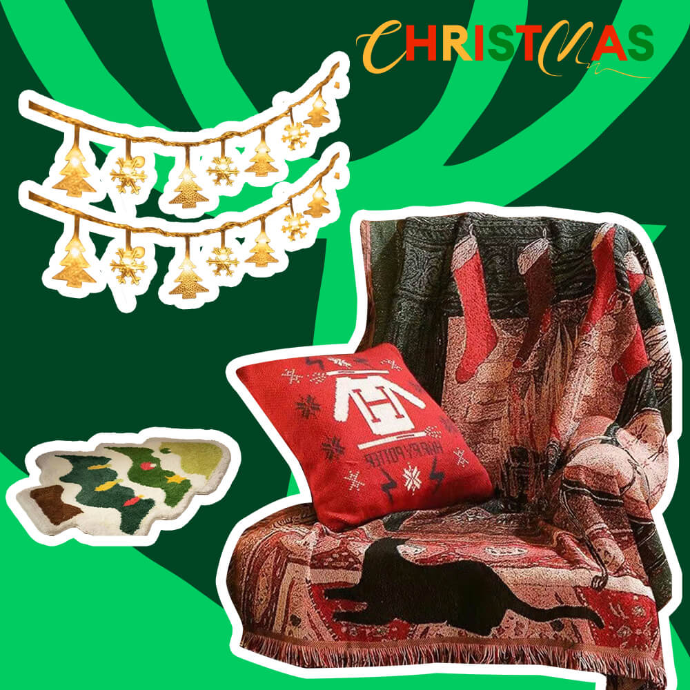 Christmas Throw Blanket - Gift Bundle 3pcs