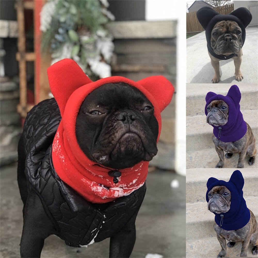 Fleece Dog Hood with Bear Ears – Fun and Cozy Winter Headwear